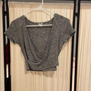 Heather Grey Knitted Crop Top!